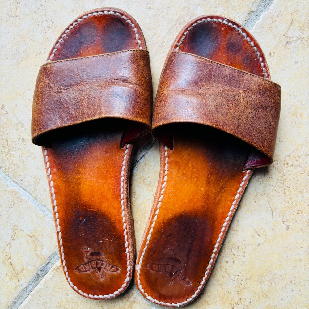 FREEBIRD by Steven Leather Slides Sandals sz 9